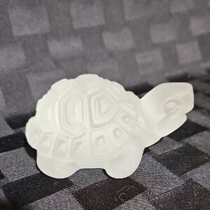 Delightful Goebel Crystal Glass Turtle Paperweight Figurine